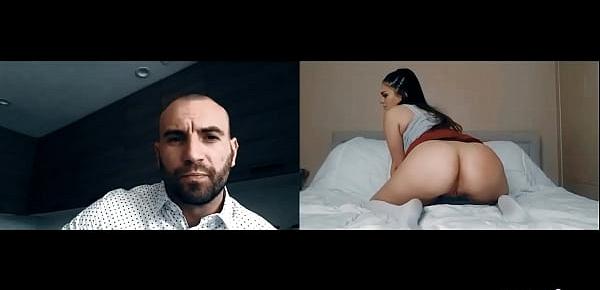  Stepdad makes teen stepdaughter masturbate and spank herself